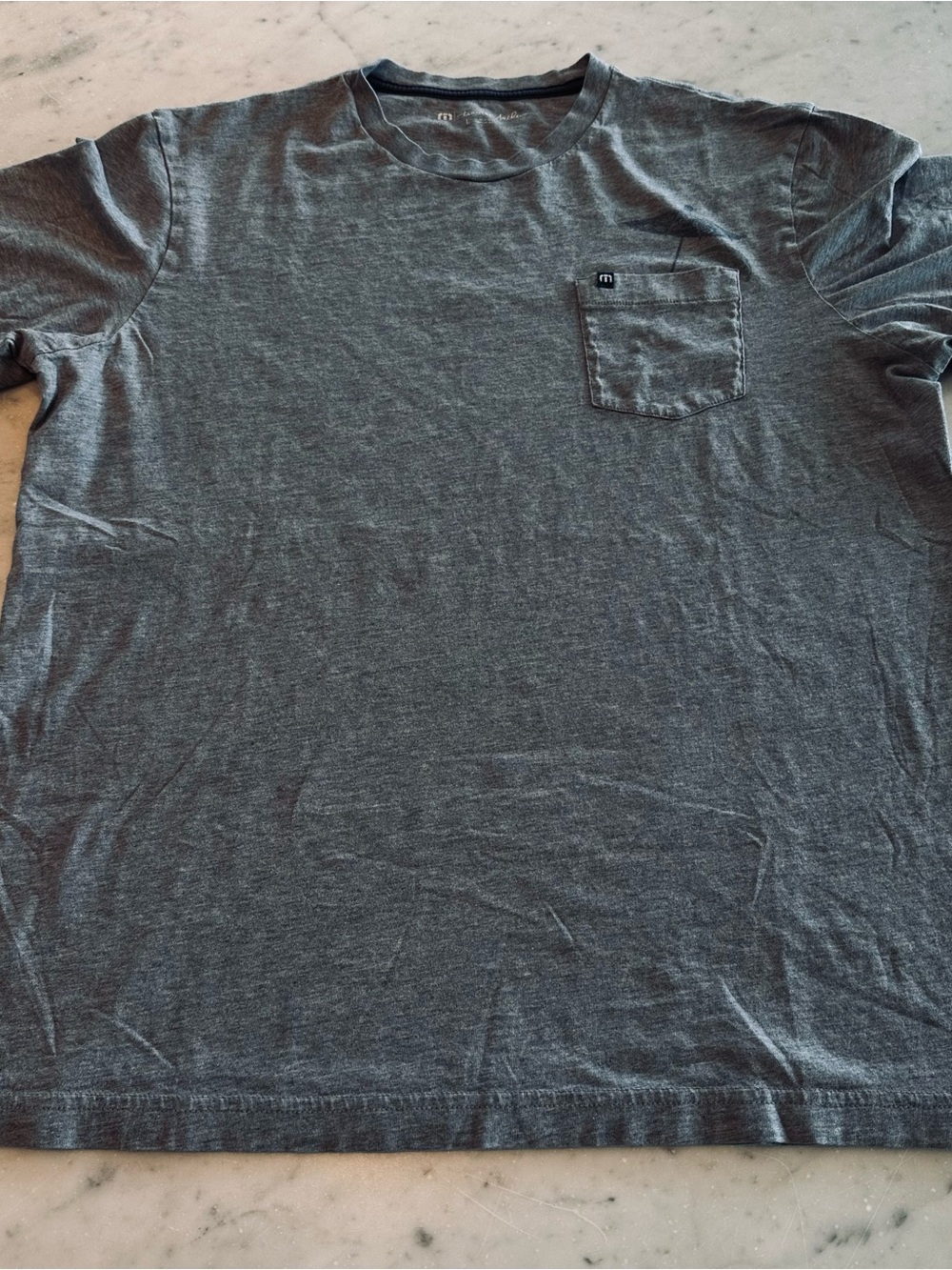 Travis Mathew Men's Pocket Tee - Charcoal Gray